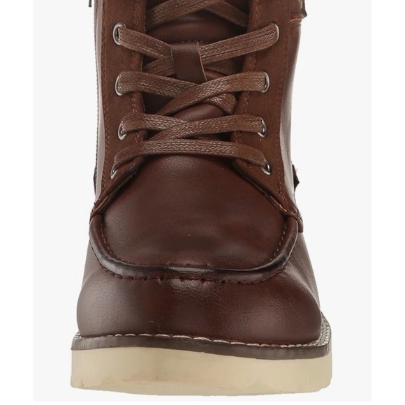 Steve Madden Boys Size 2 Brown Leather Zip Ankle Boots Buster Everett Kids Child - Picture 3 of 12